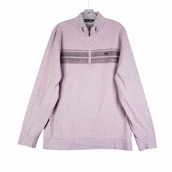 Travis Mathew Quarter Zip Pullover Purple Men's Size Large L Long Sleeve - Picture 2 of 12